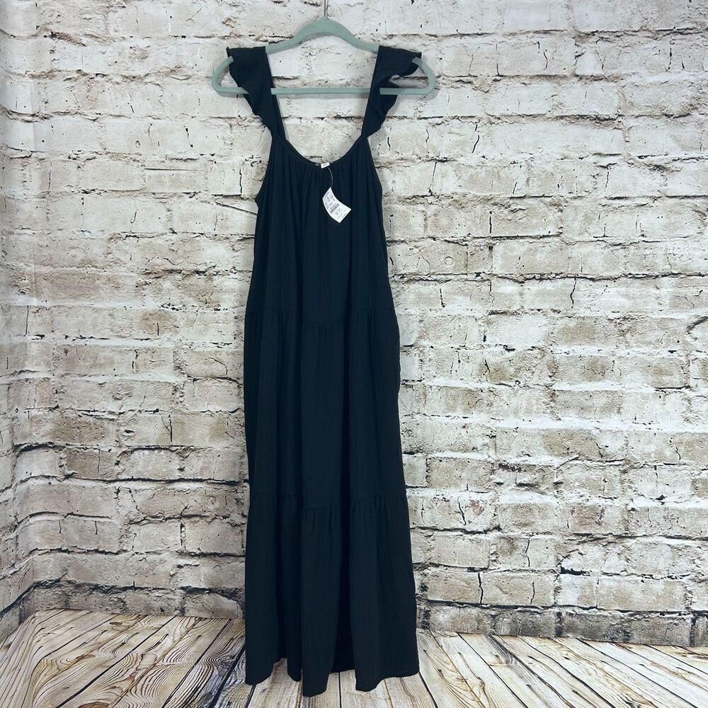 NWT J. Crew Gauze Tiered Midi Dress Women's M Re-Imagined Cotton Ruffle Strap